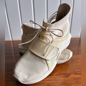 Women's Cream High-Top Trainer